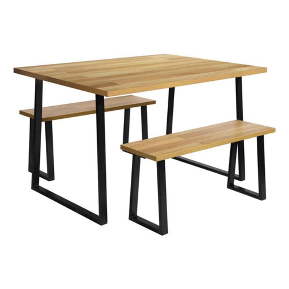 Conjunto De Jantar Mesa 120x90cm E 2 Bancos - Rentagular