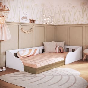 Cama Montessoriana Infantil Solteiro 80 Memphis Branco
