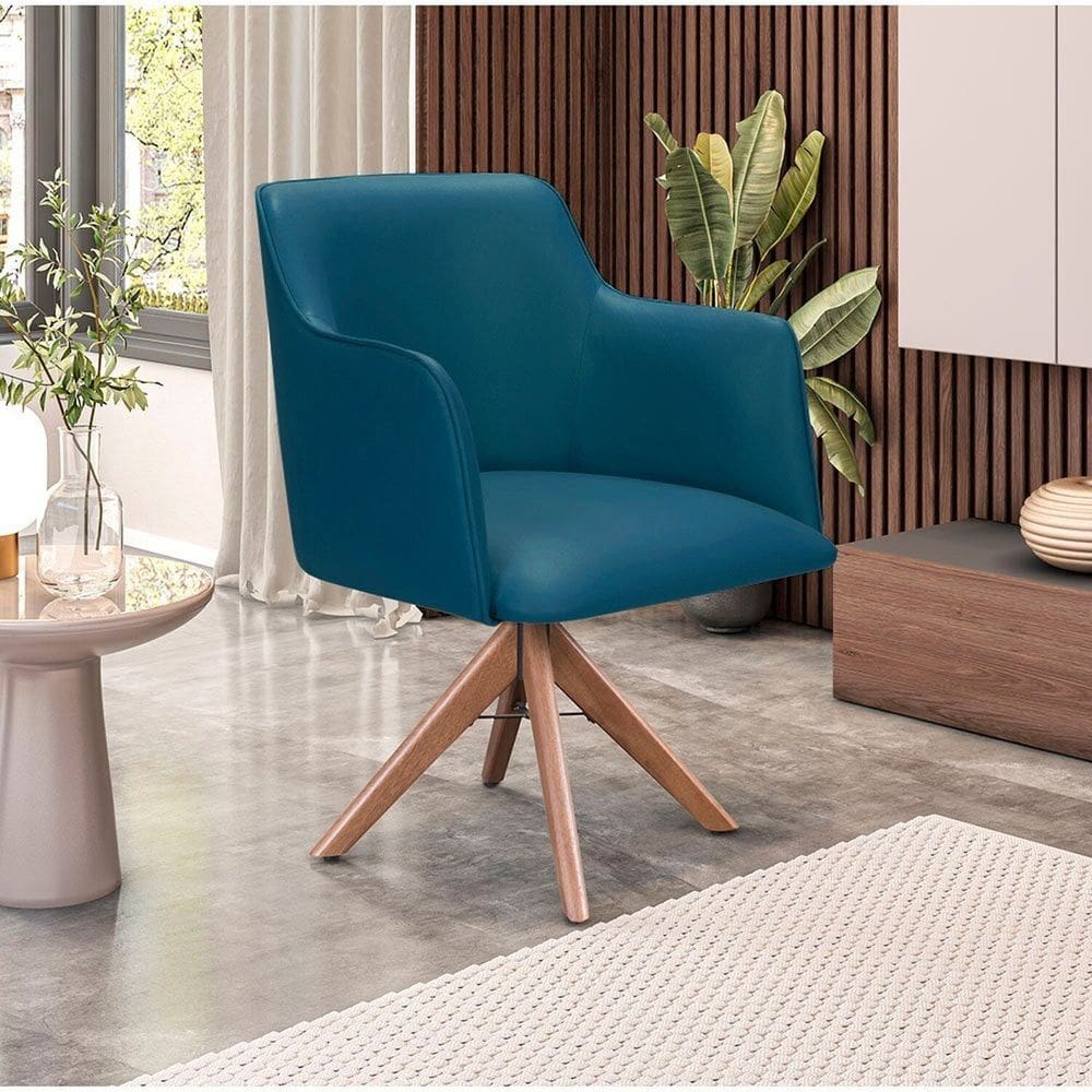 Cadeira para Sala de Estar Marquesa Azul