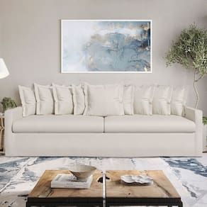 Sofá com Capa 100% Removível e Lavável Enseada 280cm Marfim