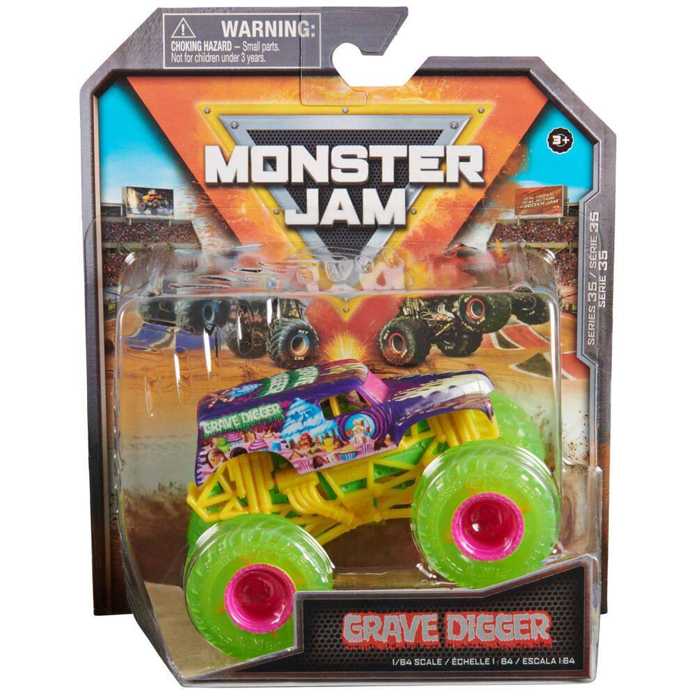 Toy Monster Truck Monster Jam Grave Digger 1:64 fundido sob pressão