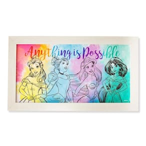 Pôster de arte de parede prateado Buffalo Disney Princess 25x45cm