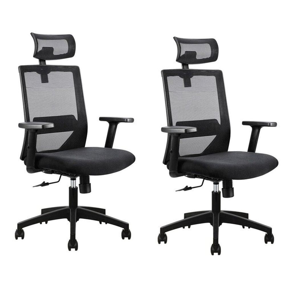 Kit 2 Cadeiras Presidente Nr17 Office Chicago Preto