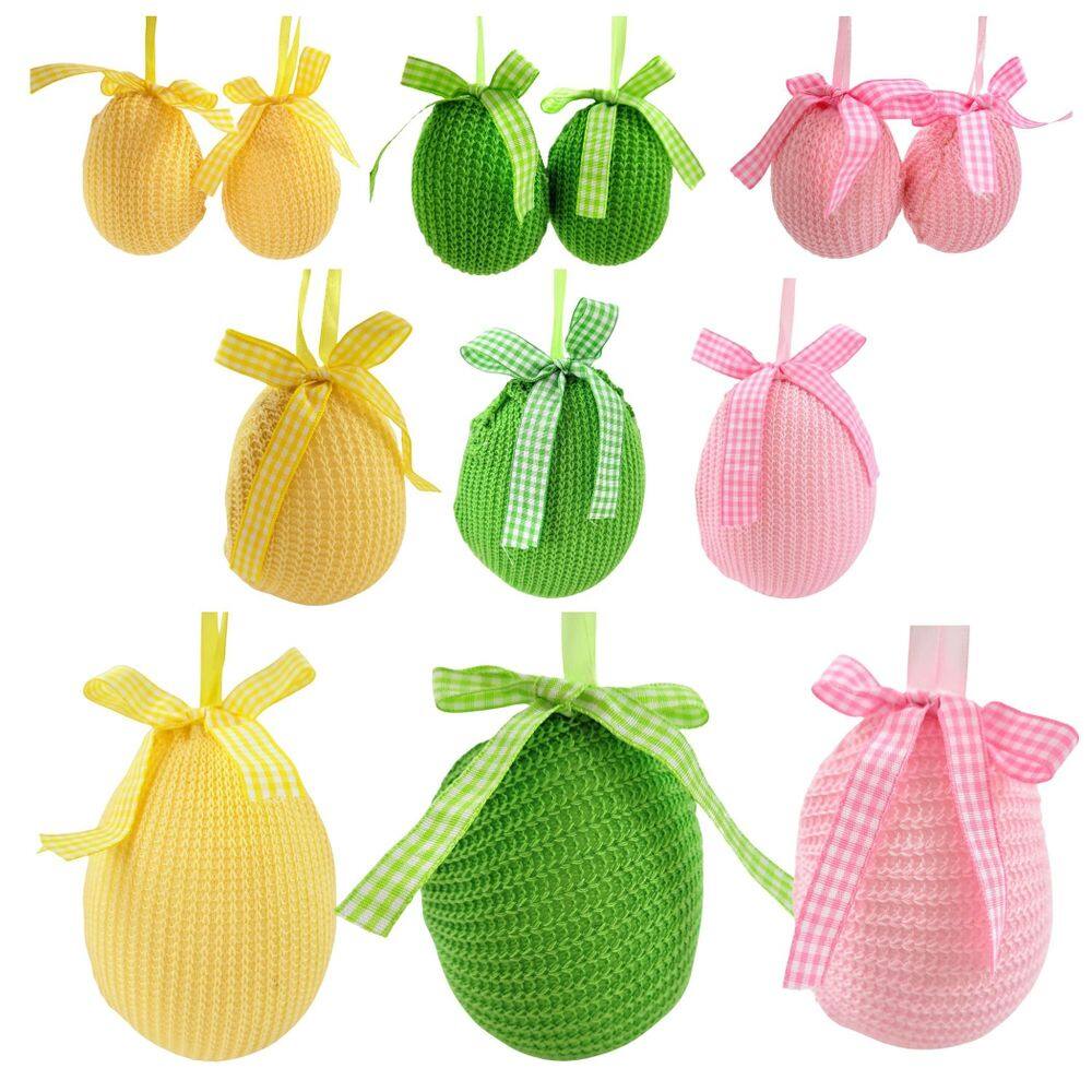 Kit 12 Ovo De Pascoa Decorativo Colorido Enfeite Páscoa