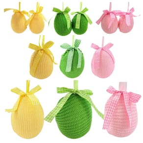 Kit 12 Ovo De Pascoa Decorativo Colorido Enfeite Páscoa