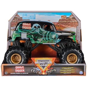 Monster Truck fundido sob pressão para colecionador Monster Jam Grave Digger 1:24