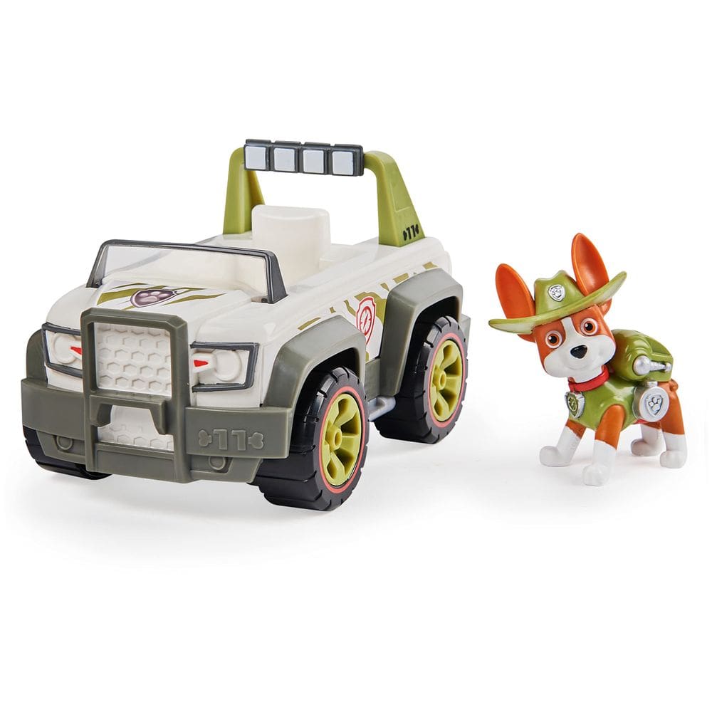 Veículo de brinquedo Paw Patrol Tracker`s Jungle Cruiser com boneco