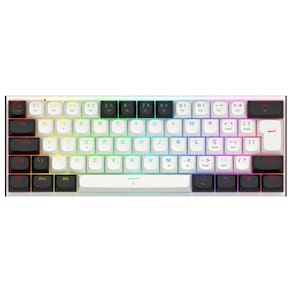 Teclado Magnético Gamer Redragon Fidd - ABNT2 - RGB - Switch Rosa - Preto e Branco - K683BW-RGB
