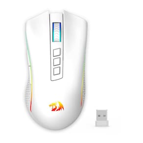 Mouse Gamer Sem Fio Redragon Cobra Pro Lunar White - RGB - 16.000dpi - USB-C/2.4GHz - M711W-PRO