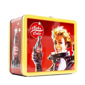 Lancheira Toynk Fallout Nuka-Cola em lata de metal em estilo retrô