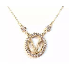 Colar Inicial V Folheado a Ouro 18K