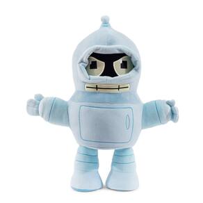 Brinquedo de pelúcia Toynk Futurama Angry Bender Chibi 45 cm colecionável