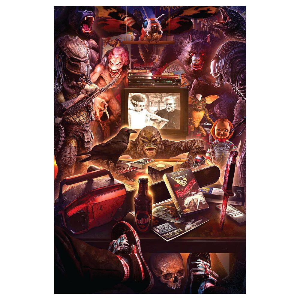Quebra-cabeça Tonk Monster Mayhem 1000 peças Rachid Loft