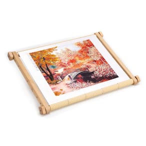 Tapeçaria bordada Scroll Frame AllAboutEmbroiderYUA 30x40cm