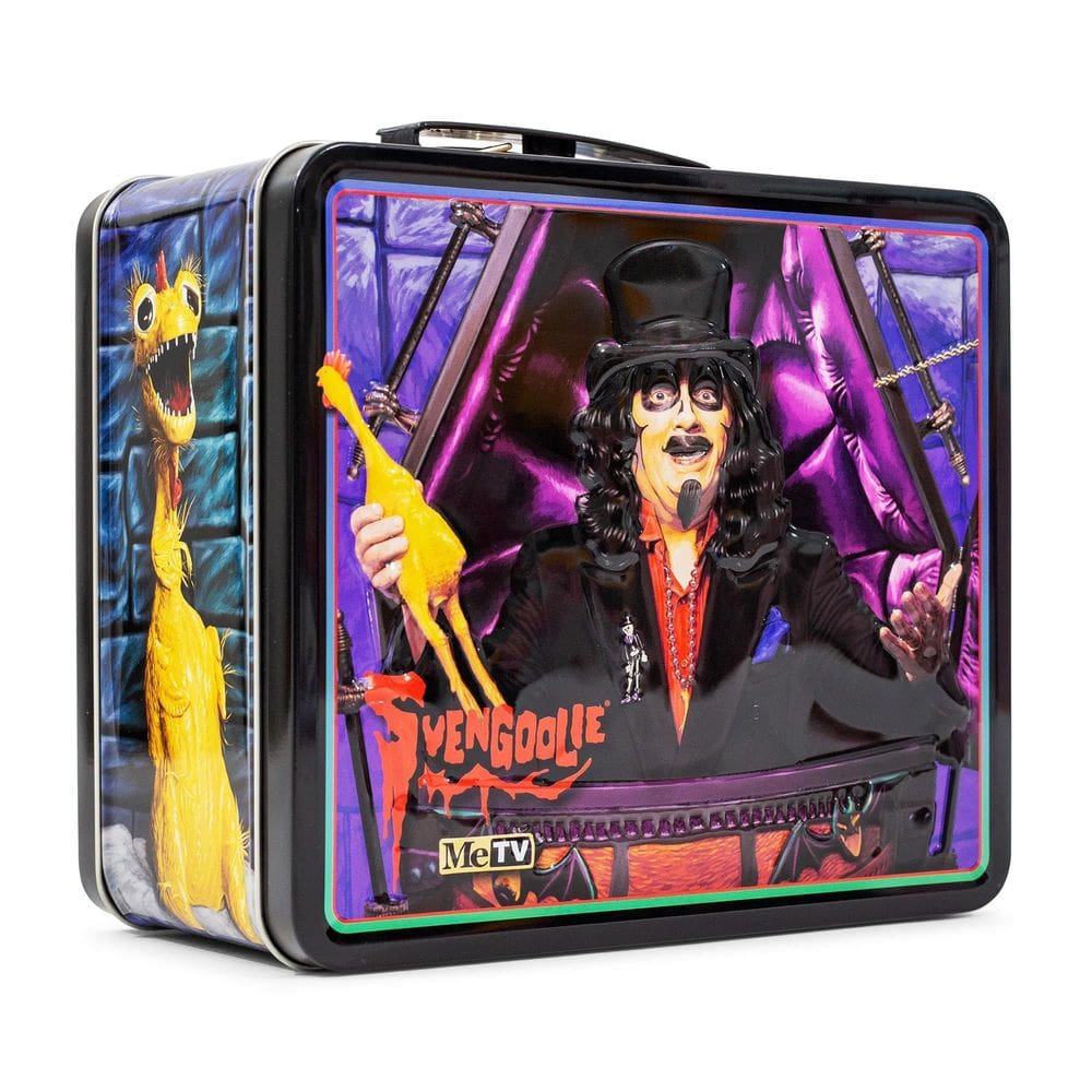 Lancheira Toynk Svengoolie, lata de metal de estilo retrô com alça