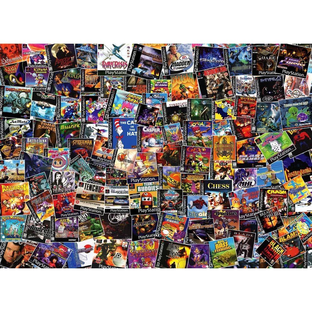 Quebra-cabeça Toynk, caixa de videogame, colagem de 1000 peças