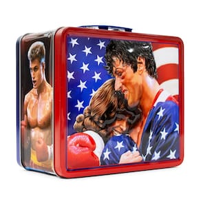 Lancheira Rocky IV, estanho de metal de estilo retrô, armazenamento reutilizável