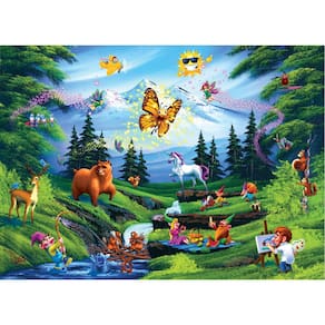 Quebra-cabeça Toynk Bob Ross Este é o Lugar Feliz 1000 Peças