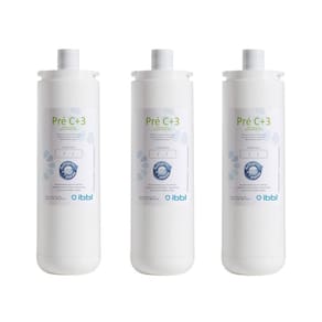 Kit 3 Filtros Refil Pré C+3 para Purificadores de Água IBBL Immaginare, FR600, PFN e Outros