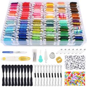 Kit de cordas para pulseira Friendship VICOVI com fio dental de 110 cores
