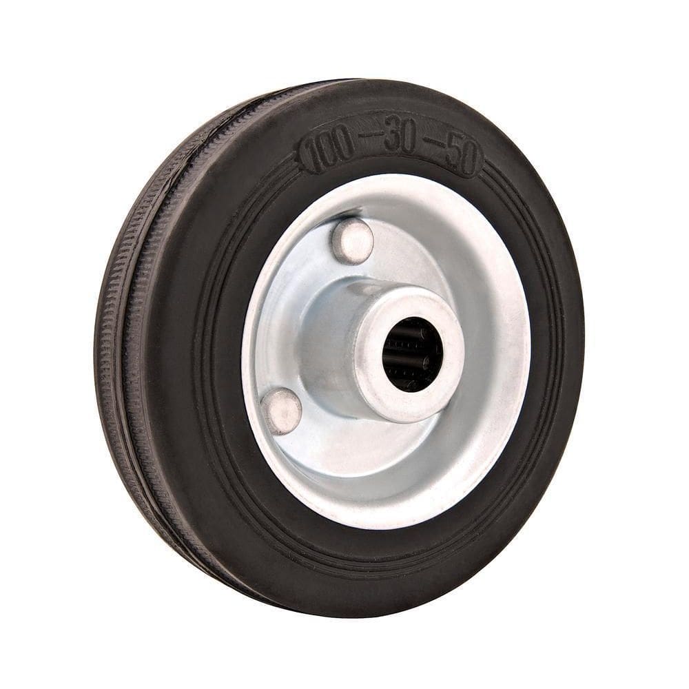 Roda De Borracha 8 Leve 150Kg Eixo Rolamento Rolete 20Mm Nú