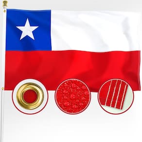 Bandeira XIFAN Premium Nylon Chile Chilena 3 x 5 pés ao ar livre