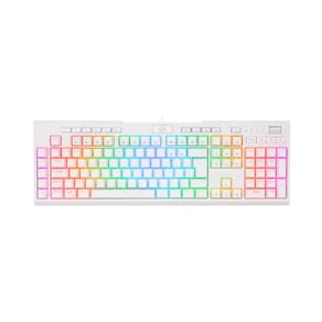 Teclado Mecânico Gamer Redragon Brahma Pro - ABNT2 - RGB Chroma - Switch Blue - Branco K586W-RGB-PRO