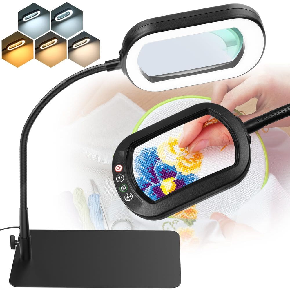Lupa IVMAIE 10X com luz e suporte LED