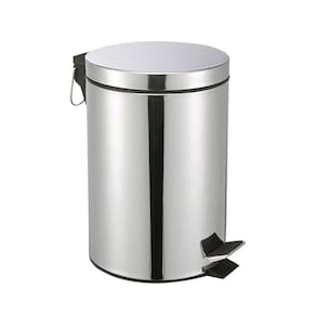 Lixeira Aço Inox Prime Com Pedal e Cesto Interno 3 Litros - Casita