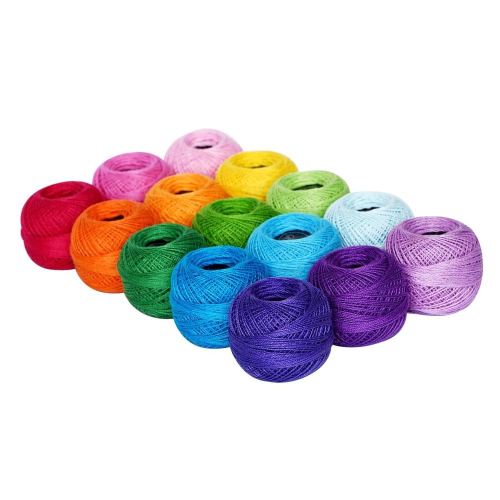 Linha de crochê LE PAON Soft 1500Y 15 bolas de pérolas tamanho 8