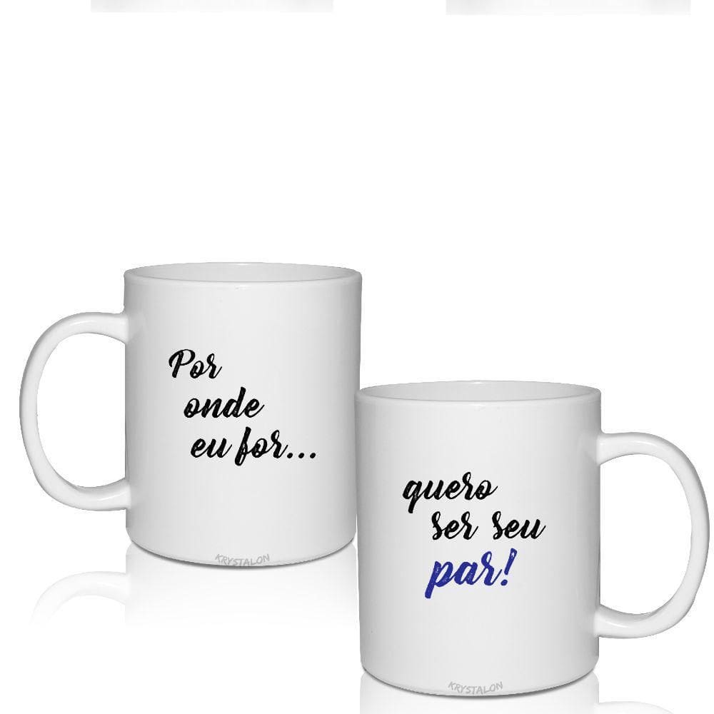Kit 2 Canecas Brancas - Seu Par - Dia Dos Namorados