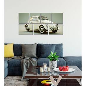 Quadro Decorativo Fusquinha Fusca Para Sala 7 Peças
