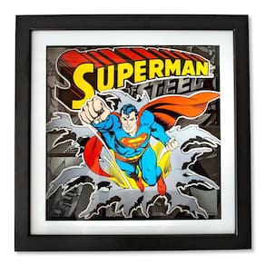 Shadow Box Silver Buffalo DC Comics Superman 4 peças