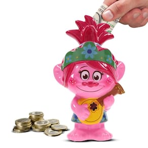 Guitarra de papoula da turnê mundial Coin Bank Silver Buffalo Trolls