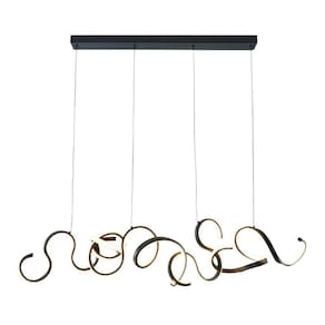Lustre Pendente Taschibra Toronto Led Bivolt Preto 3000k Luz Amarela 15051084