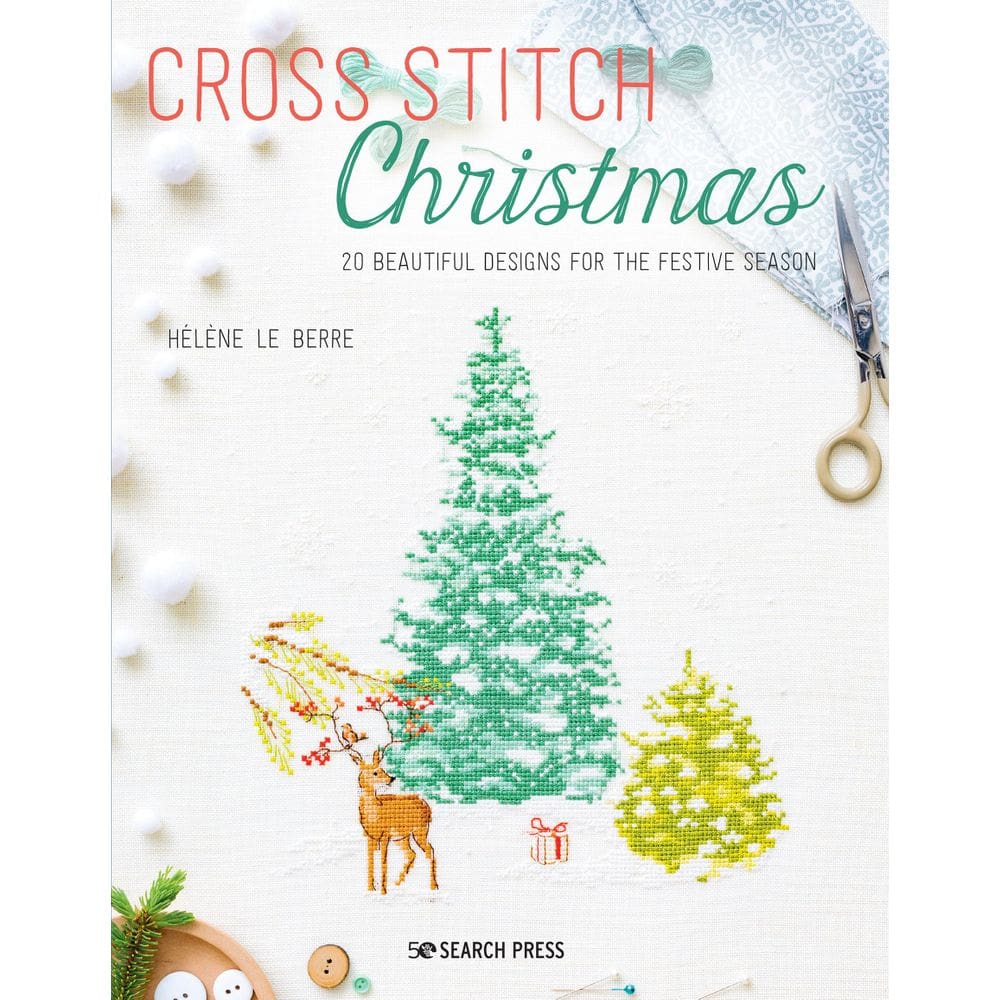 Livro Cross Stitch Christmas 20 Beautiful Designs, época festiva