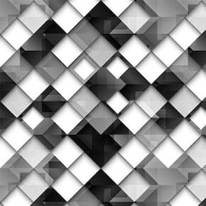 Papel De Parede Adesivo Geometrico Branco E Preto - 3,0M
