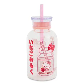 Garrafa de leite de vidro Hello Kitty Sanrio Strawberry 450ml