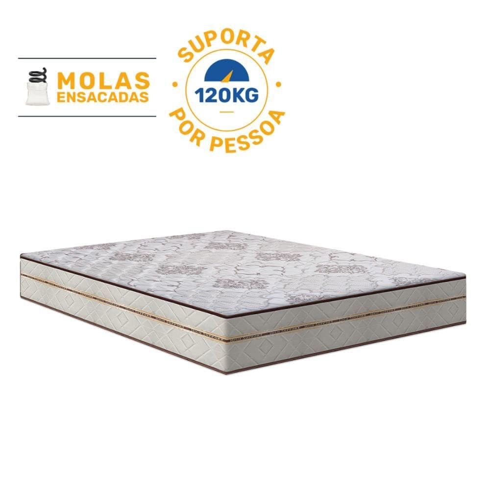 Colchão de Molas Ensacadas Luxury Casal 138cm
