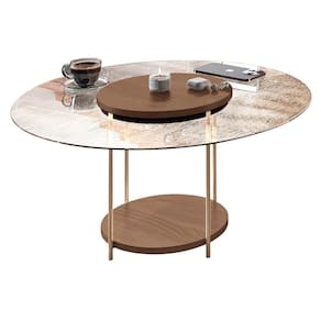 Mesa de Centro Sky Redonda com Tampo de Vidro - HB Móveis