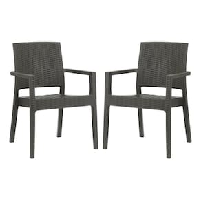 2 Poltronas Milano Cinza Vime Rattan Sintetico Jardim