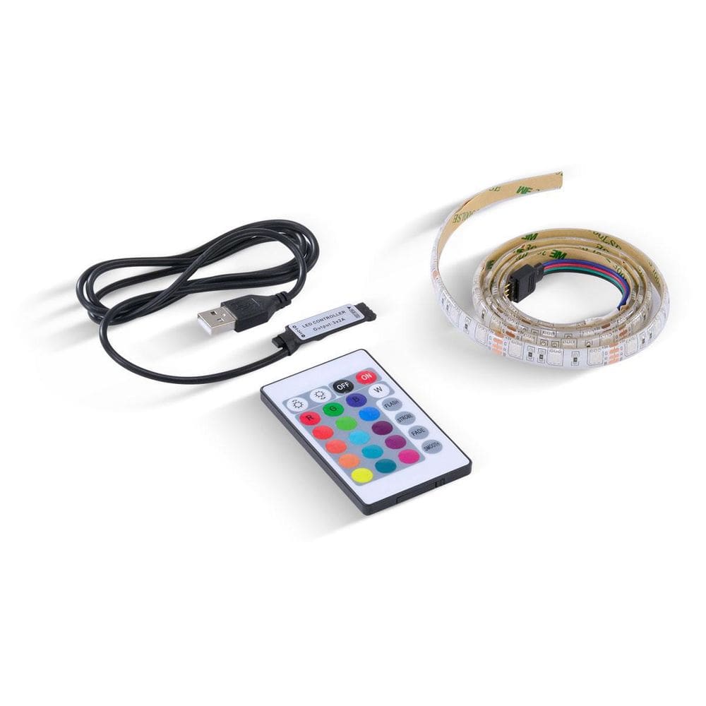 Fita De Led Vx Gaming Rgb Com Controlador Conexao Usb 60 Po