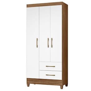 Guarda Roupa Solteiro Lima 3 Portas Naturale Branco - Moval