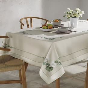 Toalha de Mesa Retangular 6 Lugares Dohler Limpa Fácil Botânica