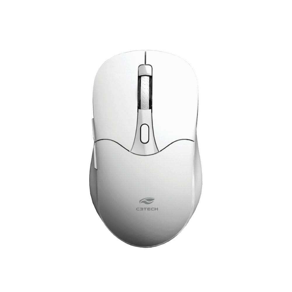 Mouse Sem Fio Recarregável Dual Mode C3Tech M-BT60WH - Branco