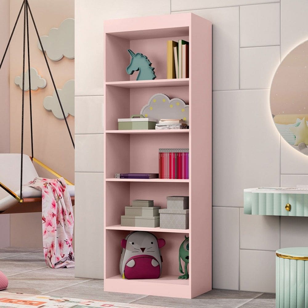 Estante para Livros Larissa 4 Prateleiras Rose - J&a Móveis