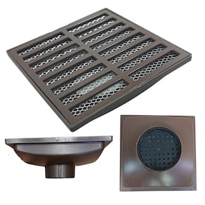 Ralo Marrom 20x20 Aluminio Reta Saída 4 Polegadas com Dupla Tela Anti Insetos