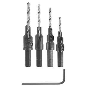 Conjunto de brocas BOSCH SP515 Hex Shank Countersink 5 peças