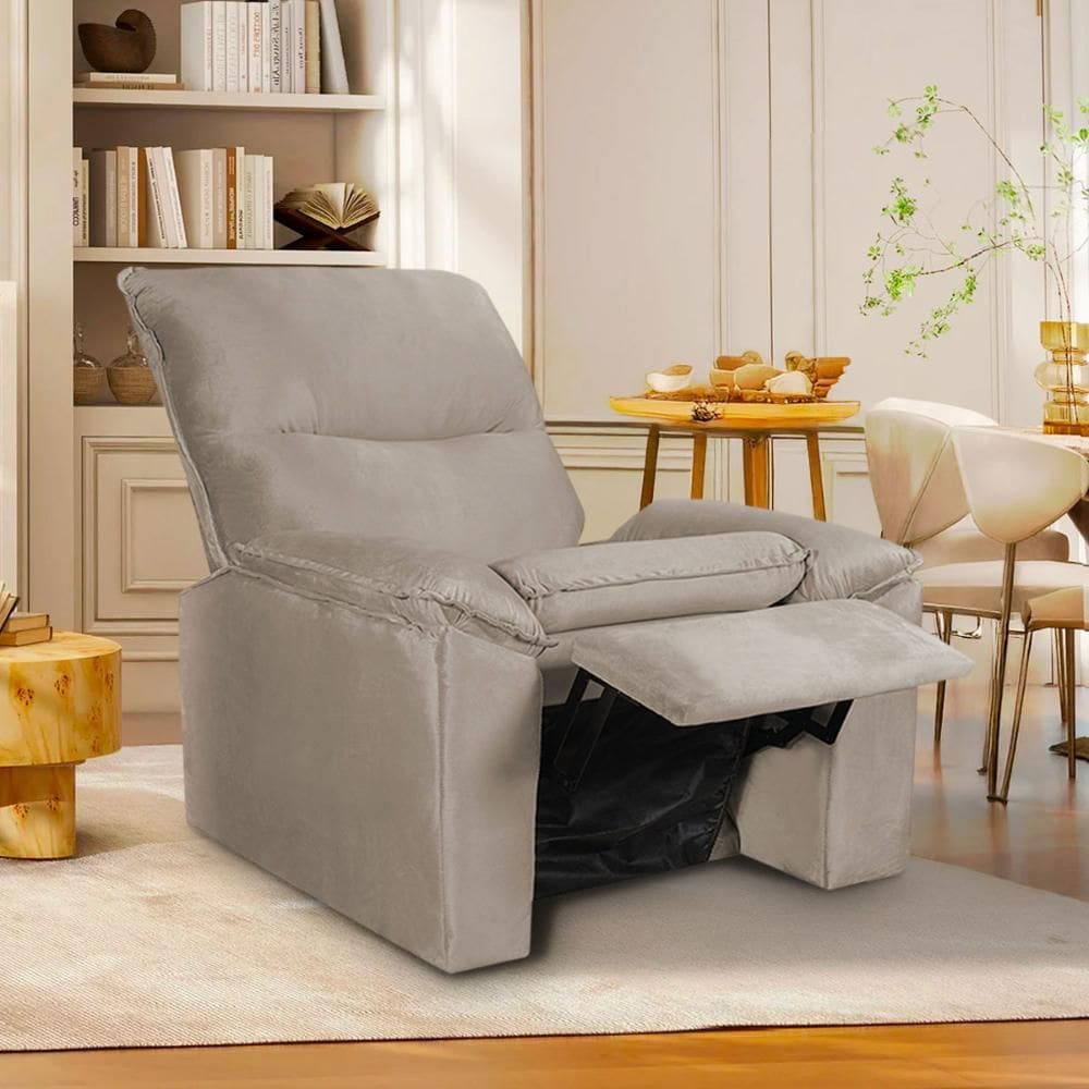 Poltrona do Papai Reclinável Copenhagen Suede Bege