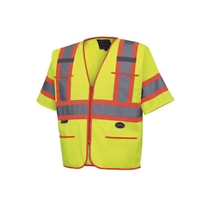 Colete de segurança Pioneer High Visibility Tricot com manga L amarelo/verde